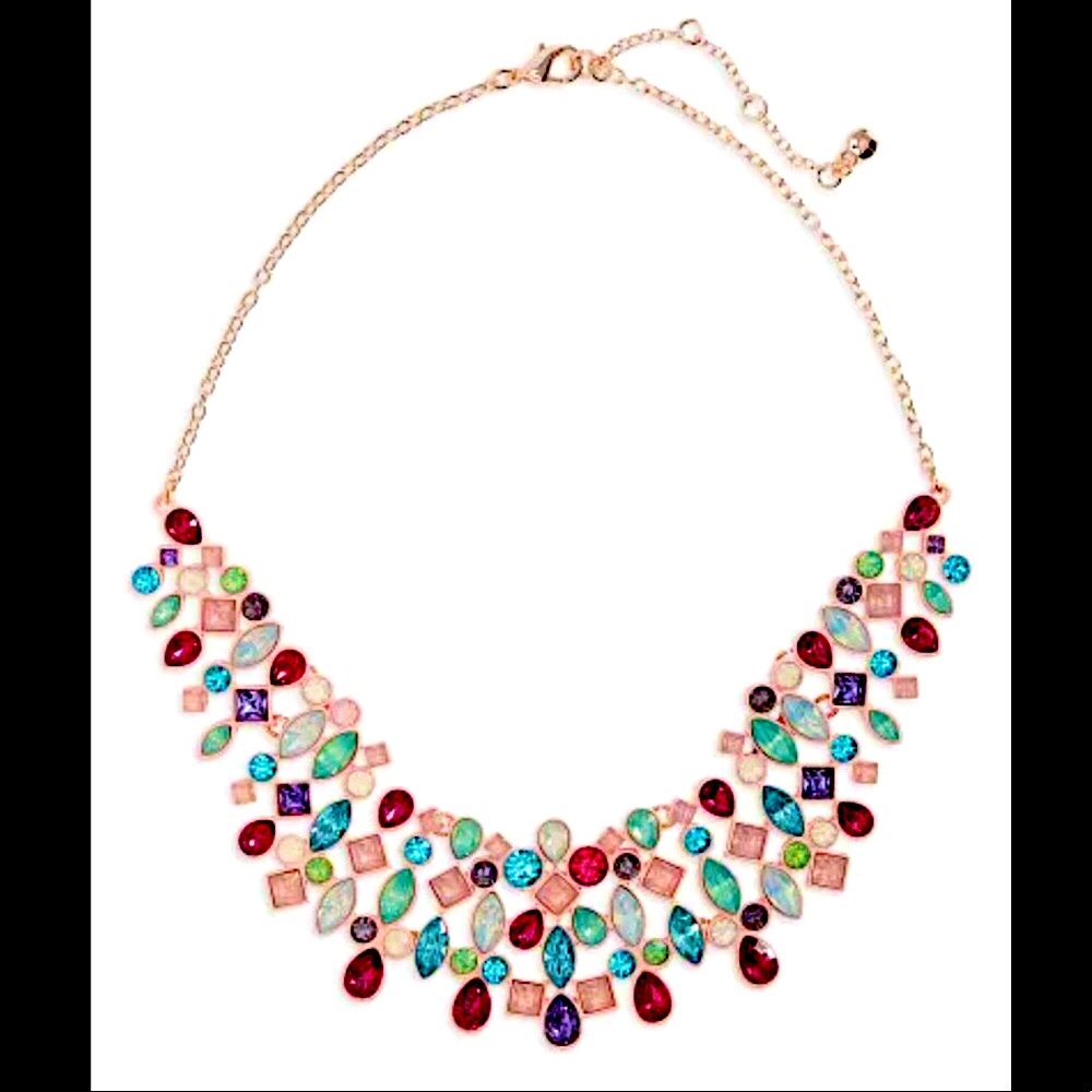 BP. - Multicolor Crystal Bib Necklace - Never Worn